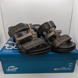 Abeo Gillian Black Multi Wedge Sandals Women's Size US 8/UK 6/EU 39